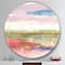Designart - Influence of Line and Color Gold Bright - Geometric Metal Circle Wall Art